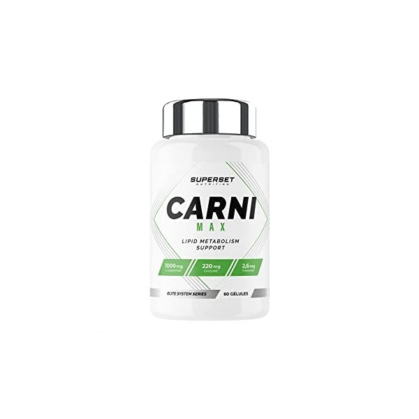 Superset Nutrition | Carni Max 60 Caps | L-Carnitine | Combustion des Graisses