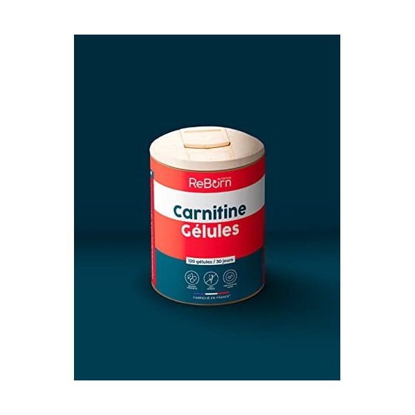 L-Carnitine 2000 mg • Qualité maximale : Label CARNIPURE® • 120 gélules végétales 100% carnitine ultra dosées • 30 jours • Br