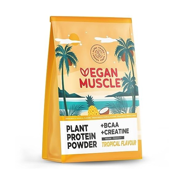 Vegan Muscle® - Beach Body Tonic - Booster de métabolisme végétalien avec protéines et carnitine - 600g