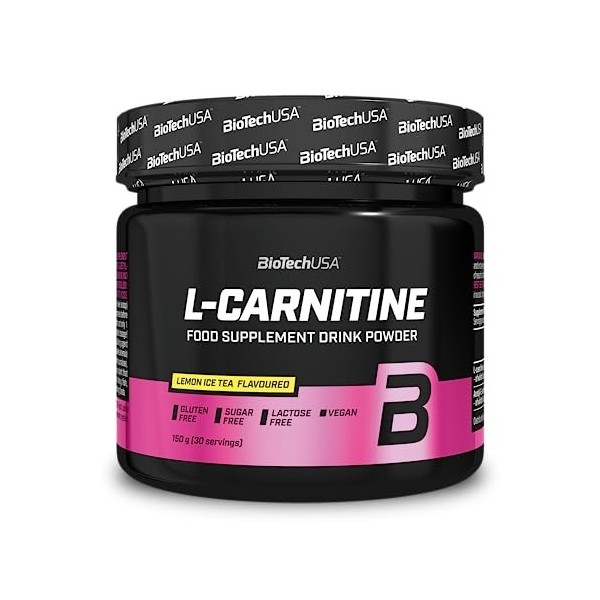 BioTechUSA L-Carnitine drink powder, Complément alimentaire aromatisé sous forme de poudre pour boisson qui contient de la L-