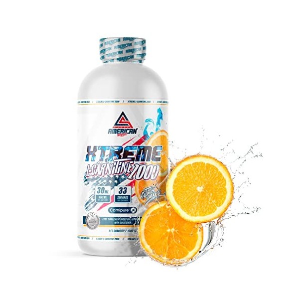 AS American Suplement - Extreme L-Carnitine 3000-1 kg - Orange - Fabriqué avec de la L-Carnitine - Aide à la définition muscu