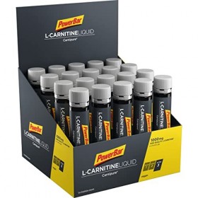 Powerbar L-Carnitine Liquid Ampoules 20x25ml - Complément alimentaire avec 1000 mg de L-carnitine et vitamine B6