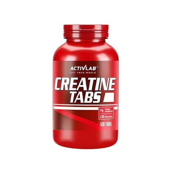 ACTIVLAB Créatine Tabs 120 comprimés Monohydrate de créatine pour la force, les muscles