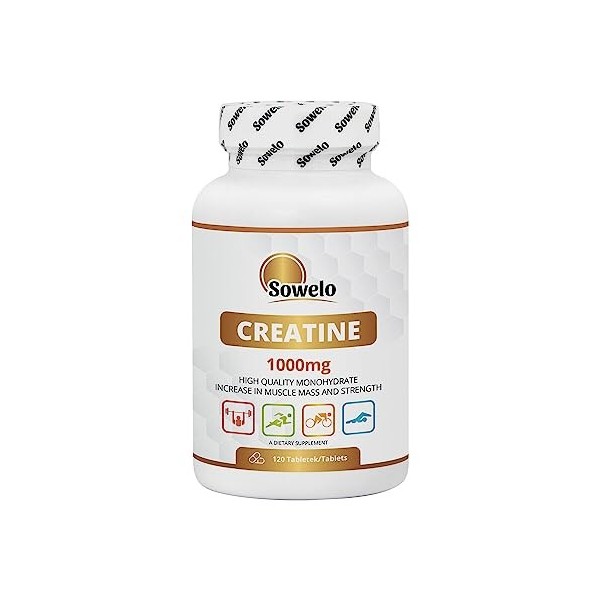 SOWELO CRÉATINE MONOHYDRATE 1000mg 120 comprimés 