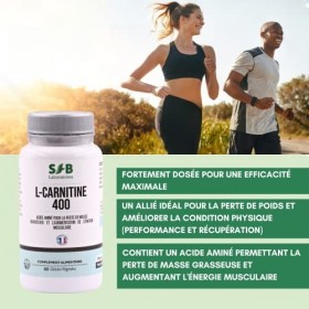 SFB Laboratoires - L-Carnitine - Perte de Poids - Acide Aminé - Augmente lÉnergie Musculaire - Améliore les Performances Phy