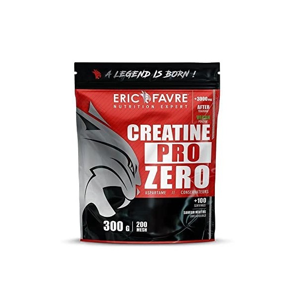 PURE CREATINE MONOHYDRATE Pro Zero - Créatine de Qualité Micronisée - Effort Intense - Boost les Performances - Dissolution C