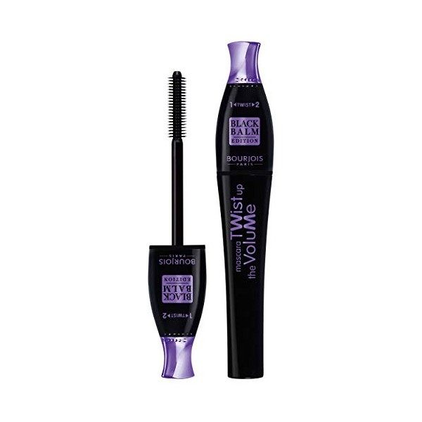 Bourjois - Mascara Twist up the Volume - 2en 1 volume et longueur - Brosse plastique double position - 52 Ultra Black 8ml