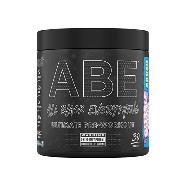 Applied Nutrition ABE - Poudre énergétique pré-entraînement All Black Everything, Performance Physique, Citrulline, Créatine,