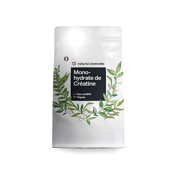 Créatine Monohydrate – 500 g de poudre de creatine ultrafine facteur mesh 200 – hautement dosé – végane, sans additifs inut