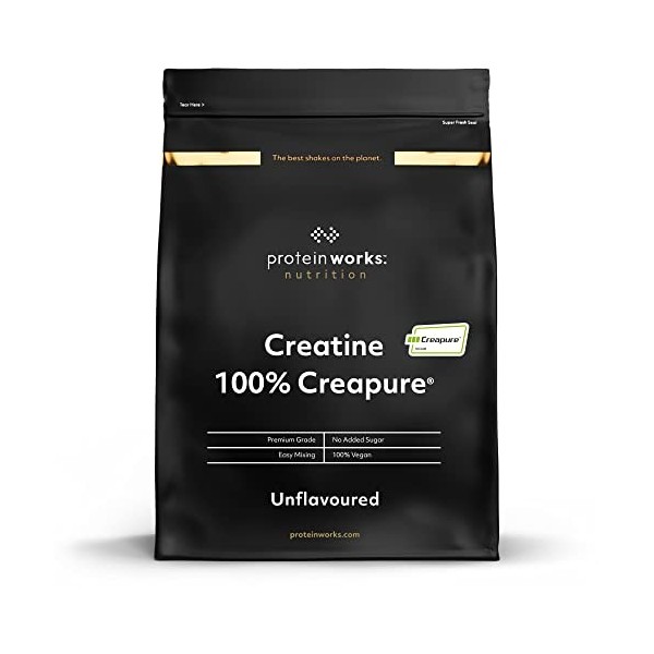 Créatine Monohydrate - Créapure -THE PROTEIN WORKS - Qualité et Pureté - Nature - 250g