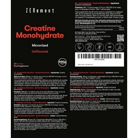 Créatine Monohydrate Pure en Poudre, 500g 5 mois | Micronisée, Sans arôme ajouté | Performance sportive, Endurance, Force, 