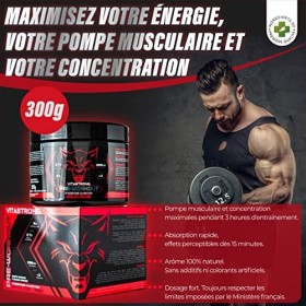 PRE WORKOUT Booster Puissant Vitastrong PreWorkout | Booster Musculation, Citrulline, Beta Alanine, Cafeine | Energy Drink Po