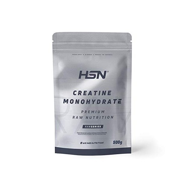 Créatine Monohydrate en Poudre de HSN | Augmentez votre Performance Sportive, votre Énergie et votre Masse Musculaire, retard