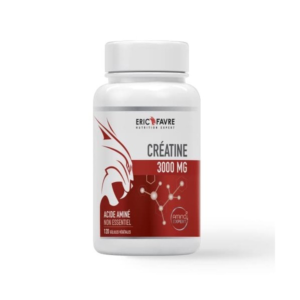 CREATINE MONOHYDRATE 3000mg - Créatine Acide Aminé semi-essentiel, précurseur de l’ATP, Soutient les performances physiques -