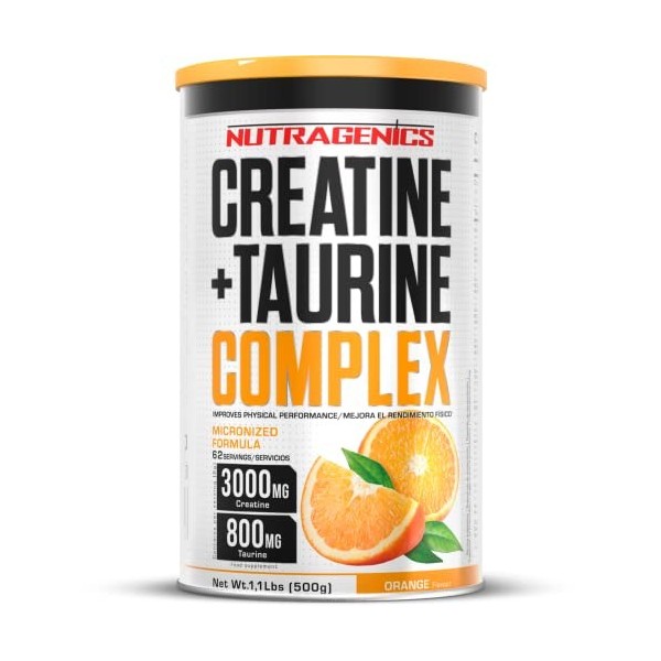 Creatine Monohydrate Poudre - Creatine + Taurine - 500 g - Monohydrate de creatine micronisee - Poudre de creatine sans saveu