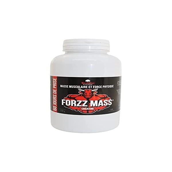 Créatine Monohydrate 3510 mg Vegan | FORZZ MASS 180 Comprimés | Qualité Allemande | Prise de Masse Musculaire | Compatible Ga