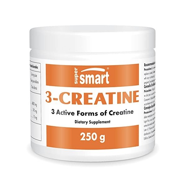 3-Creatine - 3 Formes de Créatine monohydrate, phosphate, pyruvate - Contribue à Accroître le Volume et la Force Musculaire