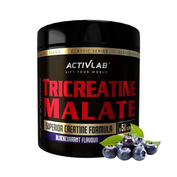 Activlab Tricréatine Malate 300g | 50 portions | Saveur cassis | Créatine Malate | Force et endurance | poudre | Pour les cul