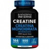 Bandini® Monohydrate de Créatine Micronisée SANS MERCURE 500 comprimés de 3000mg par dose - Pour lentraînement, la gym et le