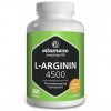 L-Arginine 4.500 mg Fort pour les Sportifs - 360 Gélules 3 Mois - Performance Physique - Supplément dArginine Pure et Natu