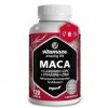 Maca Complex 5000mg - Énergie Booster, Circulation, Endurance, avec L-Arginine + Vitamines B6, B12 + OPC + Zinc -120 Vegan Ca