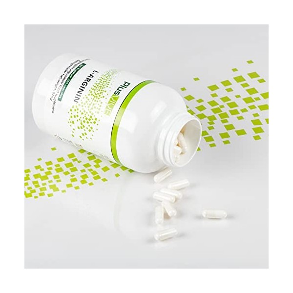 Plusvive - Lot de 365 capsules de L-arginine HCL, 100 % vegan, 750 mg