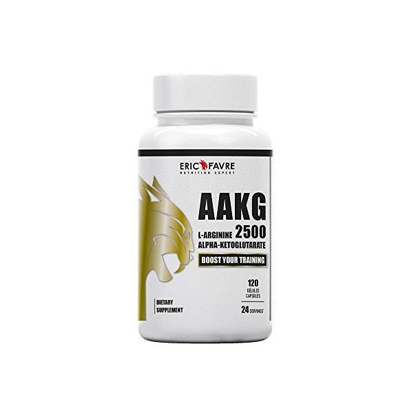 ARGININE MUSCULATION - L-ARGININE ALPHA-KETOGLUTARATE Capsules AAKG 2500 - Spécial Entraînements Sportifs Intenses et Efficac