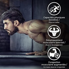 ARGININE MUSCULATION - L-ARGININE ALPHA-KETOGLUTARATE Capsules AAKG 2500 - Spécial Entraînements Sportifs Intenses et Efficac