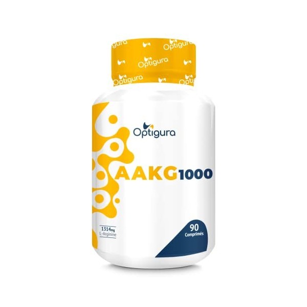 OPTIGURA - AAKG 1000 - Formule d’Arginine Alpha-Cétoglutarate AAKG - 90 Comprimés