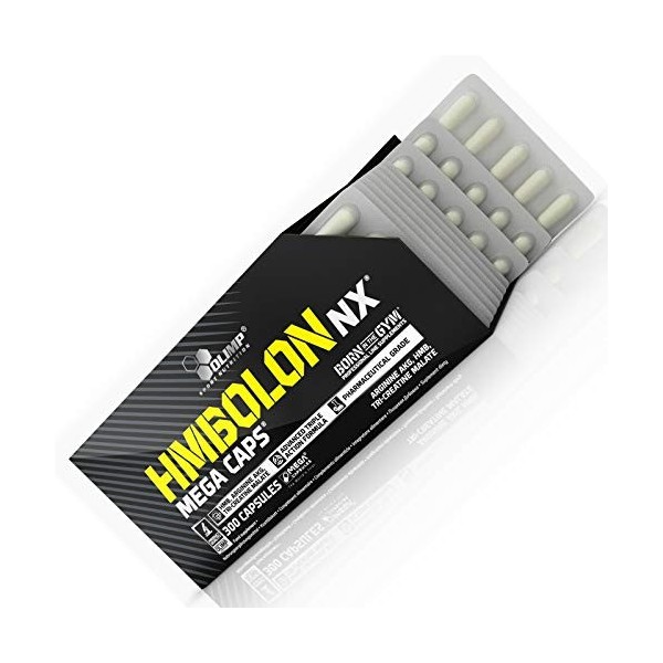 HMBOLON Blisters | HMB + L-Arginine + Tri-Créatine Malate | Pilules anabolisantes + anticataboliques | Fat Burner et Muscle M