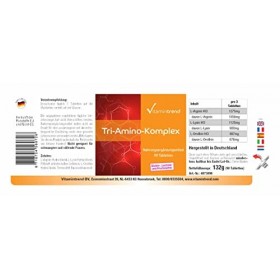 Tri Amino Complex - Complexe dAcides aminés avec Arginine, Ornithine et Lysine – Végan – Sans steárate de Magnésium - 90 com