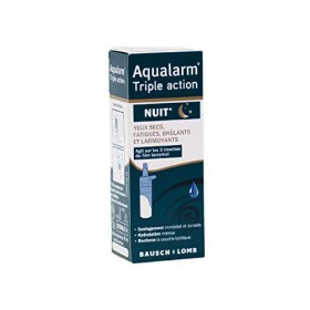 Triple Action Secheresse & Fatigue Nuit 10ml Aqualarm Bausch&Lomb