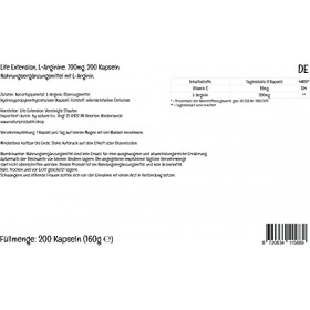 Life Extension, L-Arginine, 700mg, Hautement Dosé, 200 Capsules végétaliennes, Testé en Laboratoire, Sans Gluten, Végétarien,