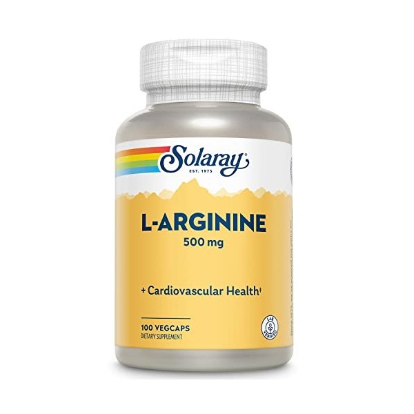 Solaray, L-Arginine 500mg 100 bouchons