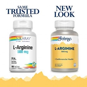 Solaray, L-Arginine 500mg 100 bouchons