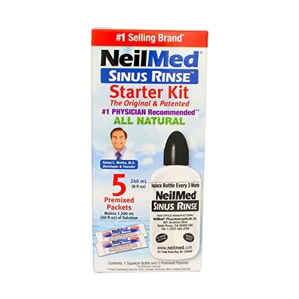 NeilMed Neilmed Neilmed Sinus Rinse Kit de démarrage pack de 3 