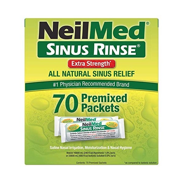 NeilMed Sinus Rinse Hypertonic Refill Sachets 70 Pieces 