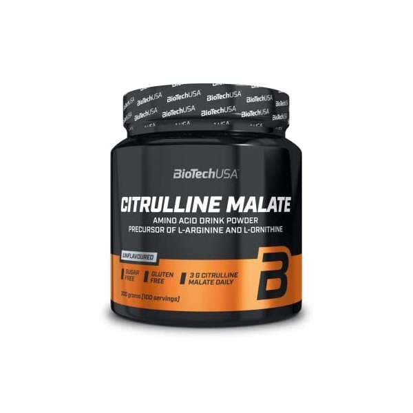 BioTechUSA Citrulline Malate, L’acide aminé de L-citrulline-malate sous forme de poudre, 300 g, Neutre