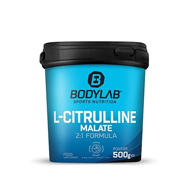 Bodylab24 L-Citrulline Malate 500g, 5g de L-Citrulline Malate par dose, dans un rapport 2:1, parfait pour les entraînements d