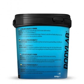 Bodylab24 L-Citrulline Malate 500g, 5g de L-Citrulline Malate par dose, dans un rapport 2:1, parfait pour les entraînements d