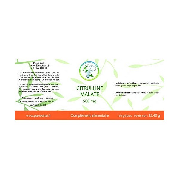 Planticinal Citrulline Malate 500-1 pot