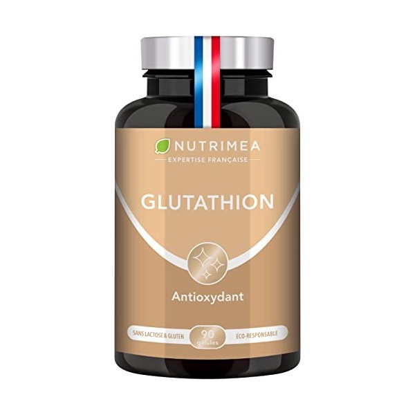 Glutathion - Réduit à 98% - Formule avec Précurseurs dont NAC + Vitamine C - Renforce lImmunité, Antioxydant - Anti-âge, Pea