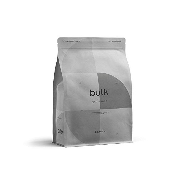 Bulk Glutamine en Poudre, Supplément Acides Aminés, Nature, 1 kg