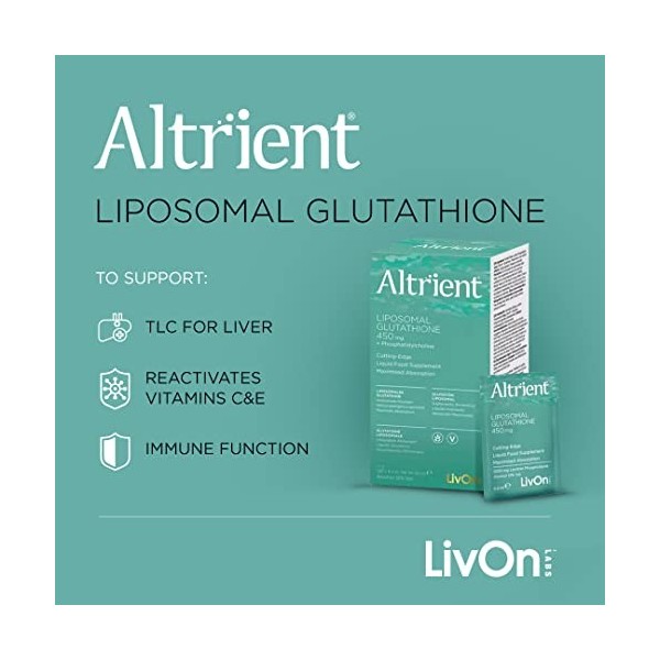 Altrient Liposomal Glutathione par LivOn Labs Laboratoires LivOn Glutathion Lypo-sphérique GSH - Glutathion liposomal Setria 