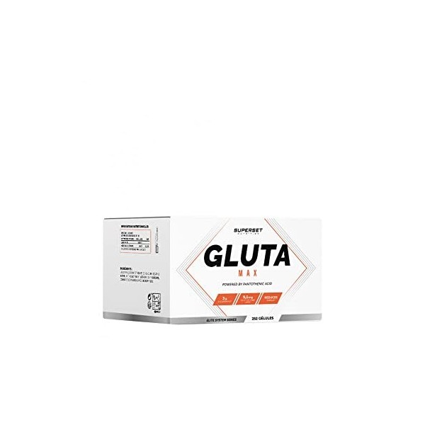 Superset Nutrition | Gluta Max 252 Caps | Glutamine | Effet Anti-Catabolisant + B5