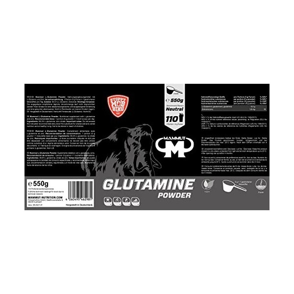 Mammut Poudre Acide Aminé L-Glutamine