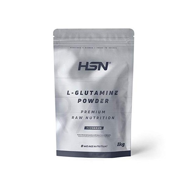 L-Glutamine par HSN | L Glutamine | 100% Pure Poudre | Supplément de récupération post-entraînement, Acide Aminé pour Athlète