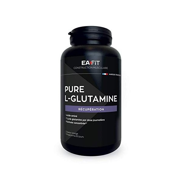 EAFIT Pure Glutamine - 243 g - Orange - Récupération - Certifié Anti-Dopage