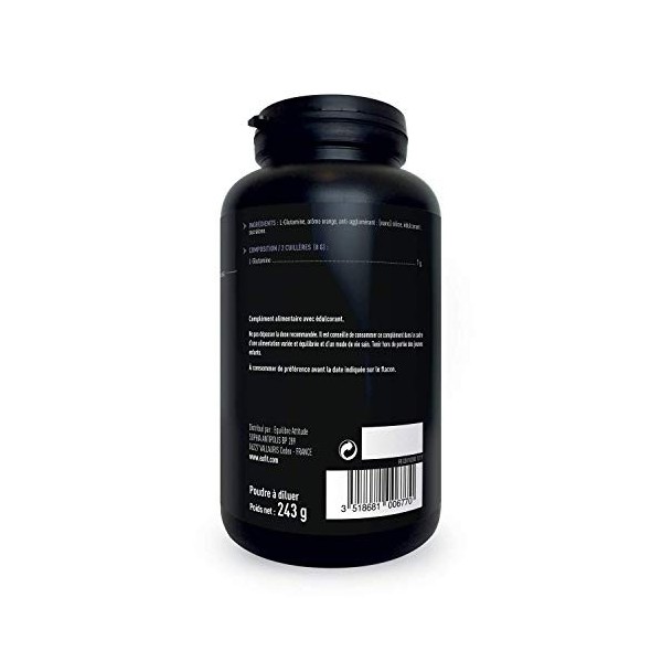 EAFIT Pure Glutamine - 243 g - Orange - Récupération - Certifié Anti-Dopage