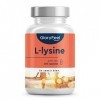 L-Lysine avec Zinc Hautement Dosée, 400 Capsules avec 1000 mg de Lysine par Dose Quotidienne, Acide Aminé Essentiel, Soutient